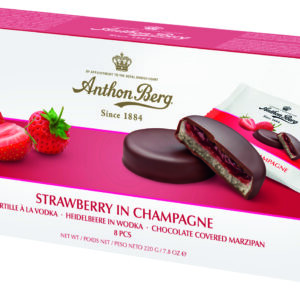 Anthon Berg strawberry in sparkling wine marzipan in dark chocolate