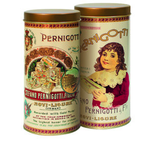 Pernigotti specialita cream tin - individually foiled pieces of assorted specialities including Cremini and Gianduiotto